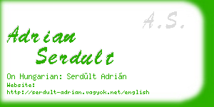adrian serdult business card